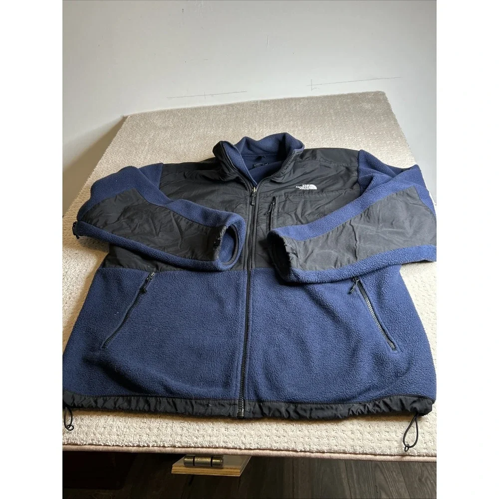 The Northface polartec zip up fleece jacket size 2XL Navy/Black‎